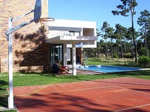 Pool and basketball court