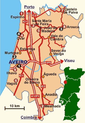 Map of the Concelho of Aveiro