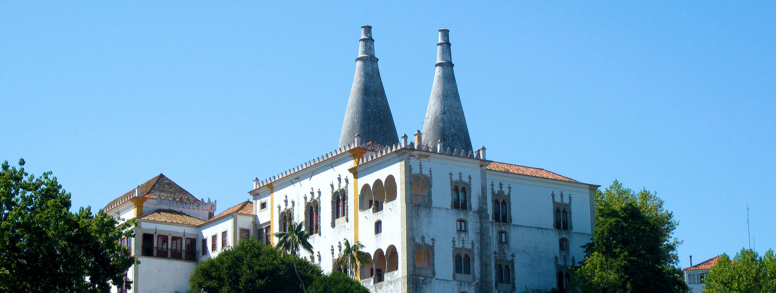 Sintra National Palace featuring its twin chimneys