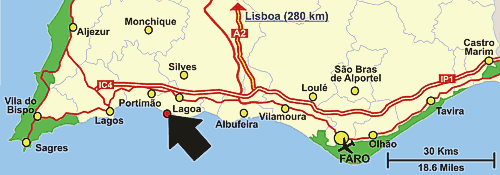 Rocha Brava Location Map