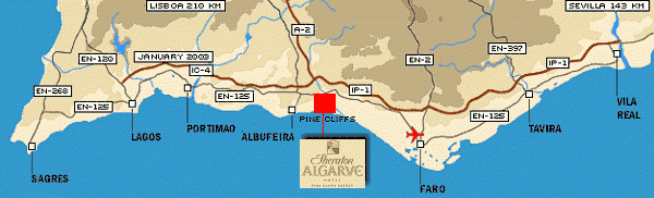 Sheraton Algarve Hotel Location Map