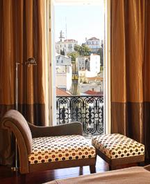 Heritage Avenida Liberdade Hotel Zimmer mit blick über Lissabon