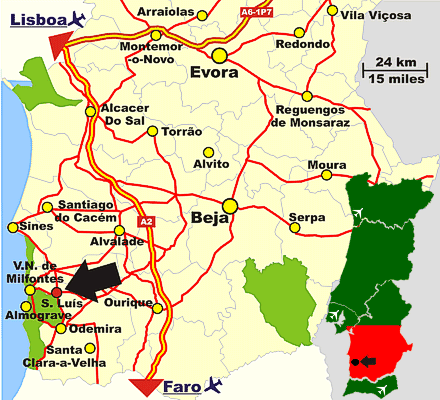 Mapa Turístico do Alentejo e Ribatejo