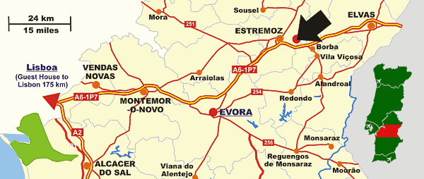 Monte da Fornalha Location Map