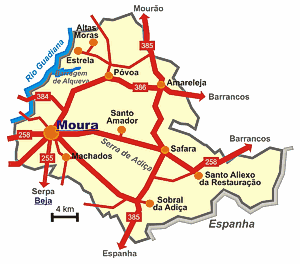 Map of Moura Region