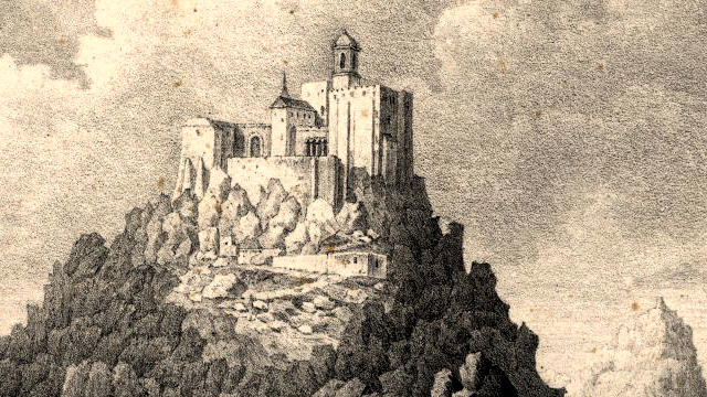 Le monastère de la Pena aux environs de 1836